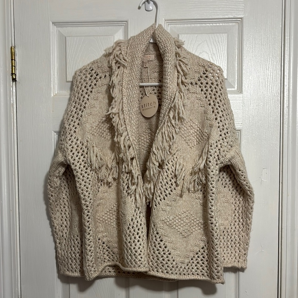 Chenault Cream Knit Cardigan Sweater